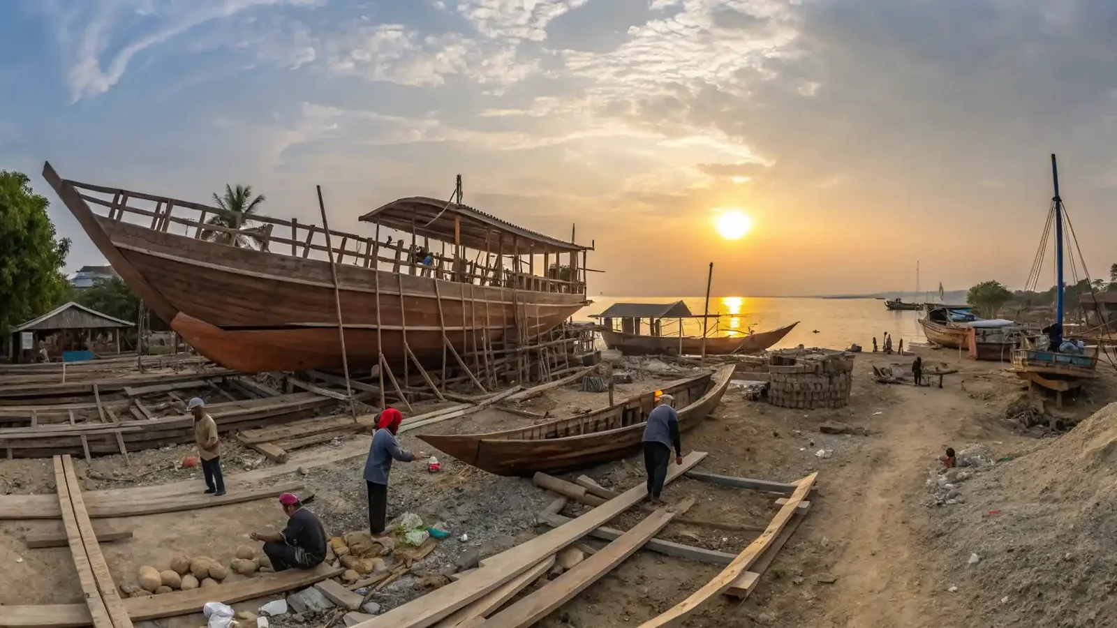 Phinisi Boat Building in Bulukumba Construction